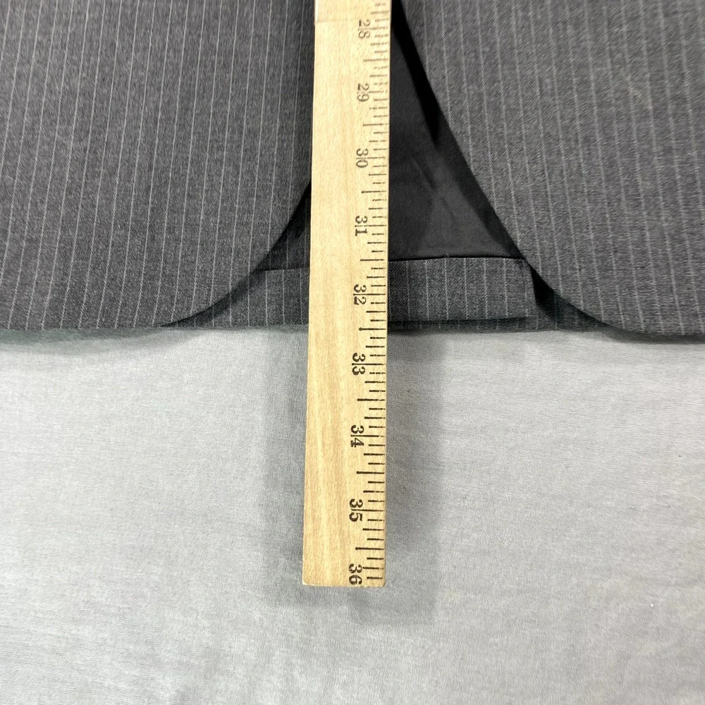 VINTAGE Kuppenheimer Blazer Mens 44R Gray Striped Wool Suit‎ Jacket Sport Coat